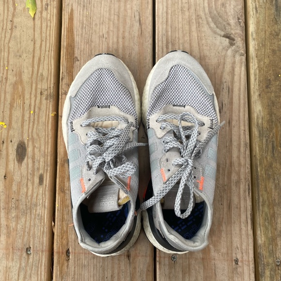 Adidas Nite Jogger Grey Two Solar Orange - Picture 6 of 10